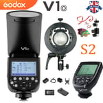 Godox V1O Camera Flash Round Head 1/8000 HSS Flash+Xpro-o For Olympus+S2 bracket