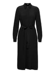 Shirt Dress With Lenzing™ Ecovero™ Knälång Klänning Black Esprit Collection
