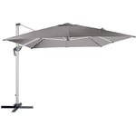 Hesperide - Parasol déporté carré ardoise Equador - 3 x 3 m - Hespéride