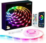 TASMOR RGB+IC Ruban LED 2m, Bande LED USB Multicolore, Rétroéclairage TV Sync avec Rythme de Musique, App Contrôle, Bande LED 2M pour Chambre Mariage Fête Noël décoration