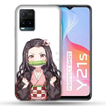 Cokitec Coque pour Vivo Y21/Y21S/Y33S Manga Demon Slayer Nezuko Multicolore