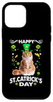 Coque pour iPhone 12 mini Maine Coon Cat Happy St Catricks Day St Patricks Day Cats