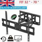 Dual Arm TV Bracket Wall Mount Tilt&Swivel for 32 37 40 42 43 55 50 70" Inch LCD