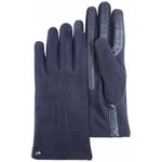 Gants Isotoner  gants tactile femme cuir velours marine 85226