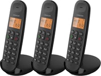 Téléphone Fixe sans Fil sans Répondeur - Trio - Téléphones analogiques et dect - Noir