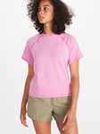 Marmot Wm's Windridge SS, T-shirt fonctionnel respirant, t-shirt de sport à manches courtes, t-shirt de fitness à séchage rapide, Femme, Wild Orchid, M