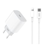 iPhone Snabbladdare USB-C strömadapter 20W + Kabel