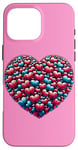 iPhone 16 Pro Max Cute Heart with Flowers and Hearts for Valentine's Day Case