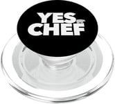 OUI CHEF restaurant patron personnel cuisinier exécutif sous serveur PopSockets PopGrip pour MagSafe