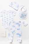 Teddybear Print Cotton 5-Piece Baby Gift Set