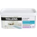 Peinture Blanche Cuisines et Salles de Bains Tollens Résiste à l'Humidité et aux Moisissures - Velours - Blanc 2L = 24m2