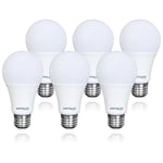 Sigmaled lighting - AMPOULES LED E27 15W (équivalent à 120W) - 1425 lumens - Blanc Neutre 4000K - Ampoule A60 culot vis EDISON E27 - LOT DE 6 ampoules