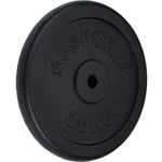 Scsports - Disque de Poids - 30 kg 30/31 mm Fonte en Noir - Plaque d'Haltères Équipement de Gym Haltérophilie Musculation