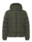 Superdry Hooded Sports Puffer Jacket Khaki Green