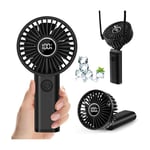 Mini Ventilateur Portable, 3600mAh usb Ventilateur de Poche Rechargeable, Petit Ventilateur a Main avec 6 Vitesses, Portatif Electrique Fan de Bureau