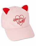 DC COMICS BIRDS OF PREY HARLEY QUINN CAT EARS PINK STRAPBACK BASEBALL CAP