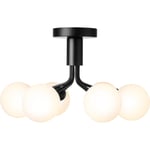 Nuura-Apiales 6 Loftslampe, Satin Black / Opal