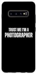 Coque pour Galaxy S10+ Trust Me I'm a Photographer, photographie rétro vintage drôle