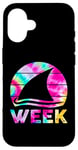 iPhone 16 2025 Week Retro Shark Fin Lover Sea Ocean Animal Summer Trip Case