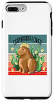 Coque pour iPhone 7 Plus/8 Plus Capybara fleur couronne nature harmonie joie animal amateur