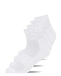 Snocks Chaussettes Running Homme Femme - Sport, Taille 39-42, Couleur Blanc : Chaussettes Courtes Anti-Ampoules Padel