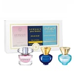 Versace Mini Set 3x5ML(Bright Crystal EDT+Dylan Blue EDP+ Dylan Turquoise EDT)