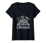 Womens Not Smut It's Cliterature Funny Dark Romance Novel Reader V-Neck T-Shirt