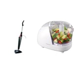 Vileda Steam Mop Plus, UK Version, Black, Efficient and Hygienic Cleaning for Floors & Kenwood Mini Chopper, 0.35 Litre Dishwasher Safe Bowl, 2 Speeds, Rubber Feet for Food Chopper Stability