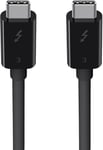 Thunderbolt 3 Usb-C To Usb-C Cable, Thunderbolt Certified, 40 Gbps, 5 K, 100 W, Type C 3.1, 0.8 M, Black[Q1908]