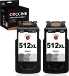 Pg-512Xl 510Xl Cartouches D'Encre Remplacement Pour Canon 512 Xl 510 Xl Pixma Mp490 Mp230 Mp240 Mp250 Mp252 Mp270 Mp280 Mp492 Mp495 Mp499 Mx320 Mx340 Mx360 Mx410 Mx420 Imprimante Noir Pack