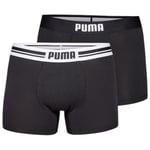 Boxers Puma  BOXERS 2P  MEN EVERYDAY PLACED LOGO - BLACK / BLACK - L