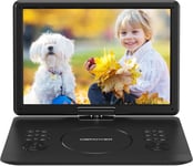 DBPOWER 16.9" Portable DVD Player with 14.1" Swivel HD Large Screen, with 6 Hrs 