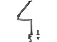 Logilink Professional Studio Microphone Boom Arm Stand, Aluminum, Black