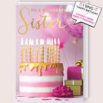 Wonderful Sister Musical Birthday Card Singing Happy Birthday To You Olivia