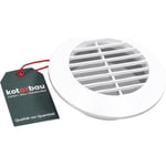 Grille d'aération KOTARBAU diamètre 100 mm rond en plastique blanc avec moustiquaire, grille de protection contre les intempéries