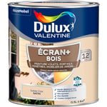 Ecran+ bois - Peinture satinée pour bois extérieur - Volets, portes, fenêtres, portails - Sable Clair 0,5 l Dulux Valentine