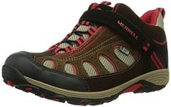 Merrell Spruzzi Wtpf Kids, Bottes de pluie fille - Multicolore - Mehrfarbig (BRN/RED), 37 EU