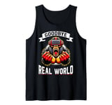 Goodbye Real World VR Virtual Reality Gamer Gorilla Headset Tank Top