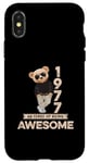 Coque pour iPhone X/XS 48e anniversaire homme femme 1977 original ours en peluche Awesome