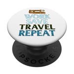 Camping-car à répétition Camping Work Save Travel PopSockets PopGrip Adhésif