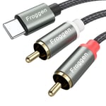 Câble RCA Jack Audio Stéréo Lightening Mâle a 2RCA Mâle Compatible avec Amplificateur Autoradio Chaîne HiFi Smartphone Barre de Son Home Cinéma TV