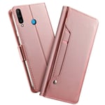 Plånboksfodral Spegel Huawei P30 Lite Rose gold