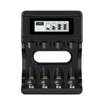 Battery Charger 4 Slot Adapter For AA AAA 1.5V Rechargeable Lithium Batteries