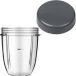 Jug Cup 18oz 500ml + Lid for NUTRIBULLET Nutri Bullet Blender Juicer 600W 900W