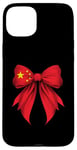 iPhone 15 Plus China Flag Chinese Pride Coquette Ribbon Case