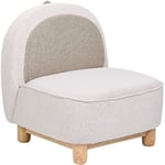 Fauteuil pour Enfant en Forme de Dinosaure en Polyester Beige et Bois d'Hévéa Faborg