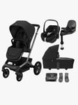 Maxi-Cosi Fame Pushchair and Carrycot with Pebble 360 Pro2 Car Seat and FamilyFix 360 Pro ISOFIX Car Seat Base Bundle, Twillic Black