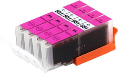 4 Magenta Ink Cartridges for Canon PIXMA iP7200, iX6850, MG5650, MG6650 NON-OEM