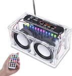 Kit De Soudure Pour Haut-Parleur Electronique Diy-Kit Bluetooth Avec Radio Fm-Mini Amplificateur De Son Stereo Domestique Avec Voyant Led-Kit Radio Diy-Boîte De Haut-Parleur Avec