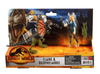 Jurassic World Dominion Claire & Dilophosaurus Dinosaur Figure Toy New With Box